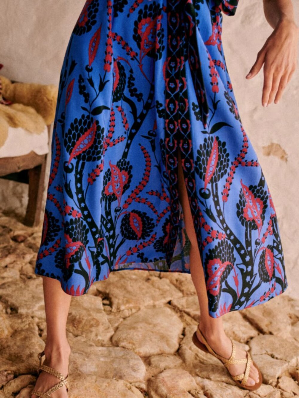 Sezane Adèle Dress - Atla blue - Size 40/8 - Picture 3 of 8